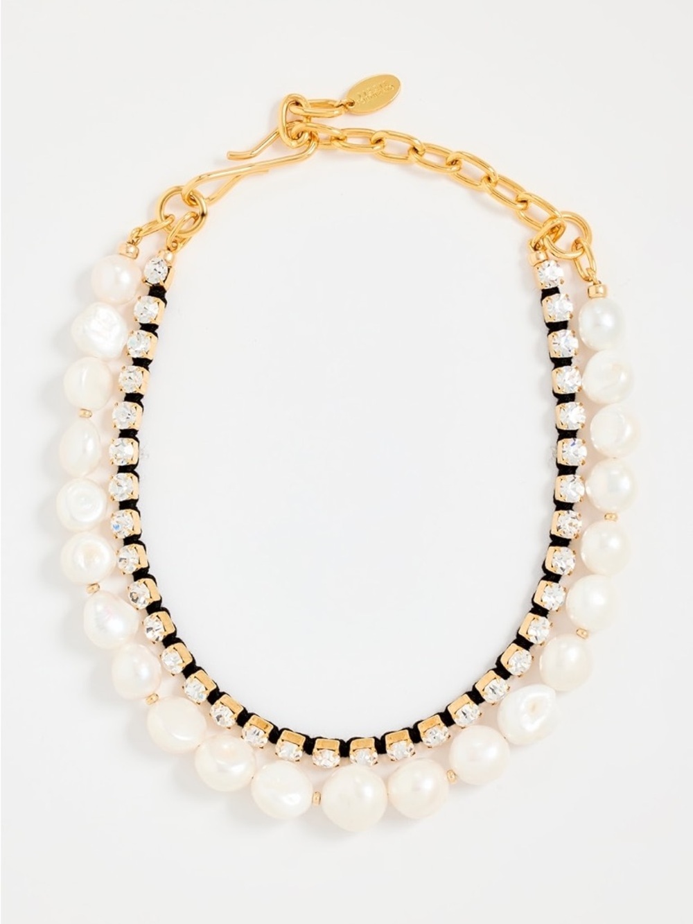 Lizzie Fortunato Crystal Lagoon li Gold & Pearl Statement Necklace Pearls $370 - Picture 6 of 9